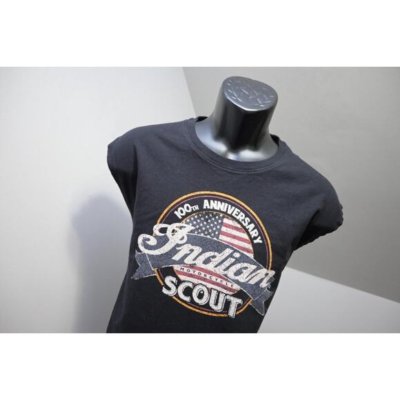 Indian Motorcycle Tee Tank Top Shirt Graphic Black Sleeveless Mens Sz XL - Picture 4 of 10